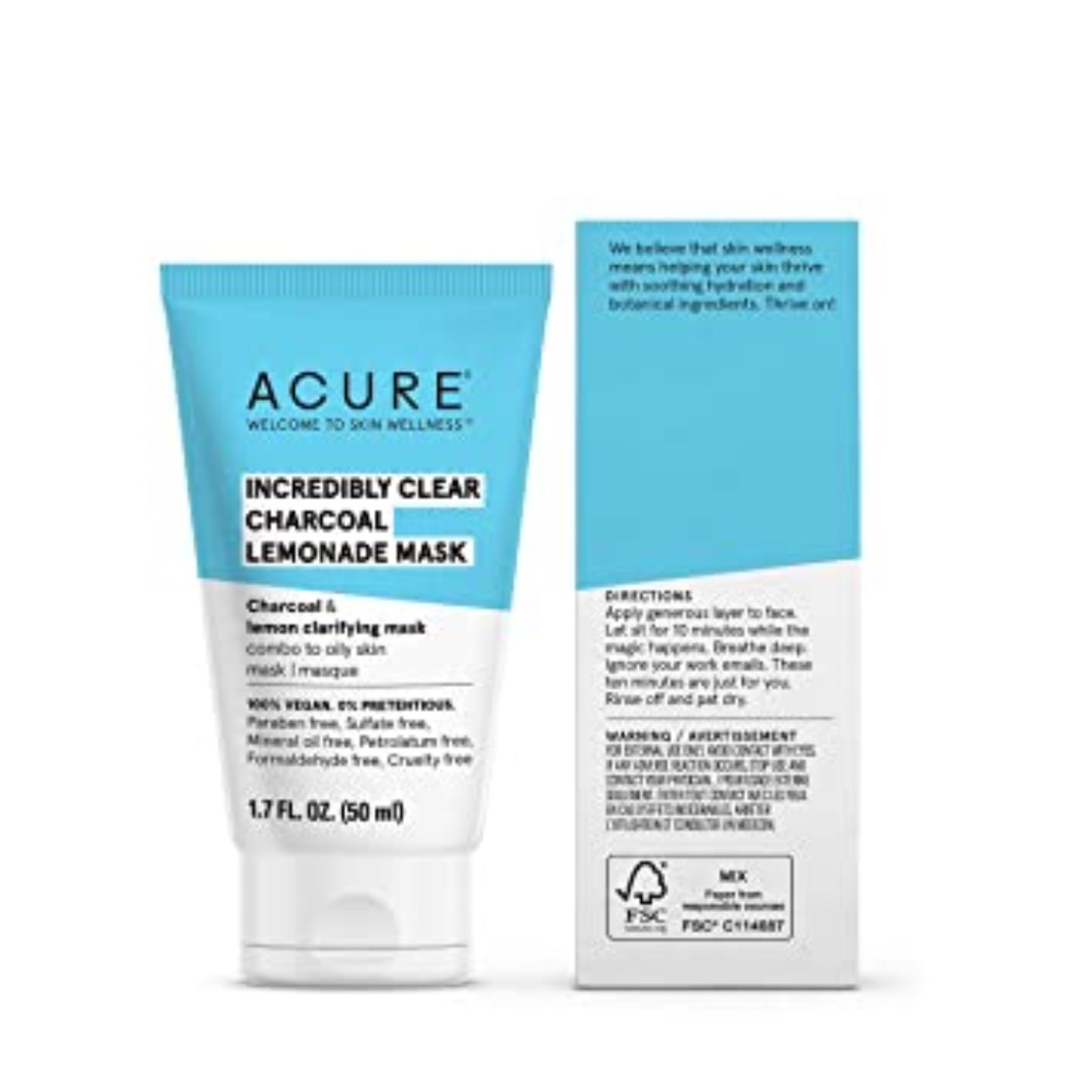 Acure Incredibly Clear Charcoal Lemonade Mask Oily